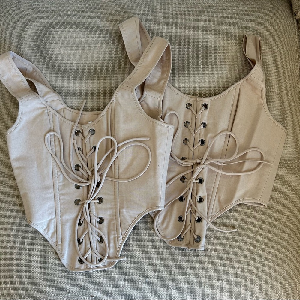 Selkie The Lickety Split Duchess Corset Blush Pink Peach - Picture 5 of 11